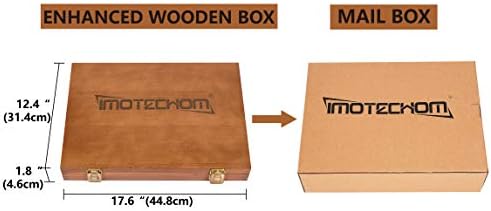 IMOTECHOM 8-Pieces HSS Wood Turning Tools Lathe Chisel Set with Walnut Handle (Wooden Storage Case)