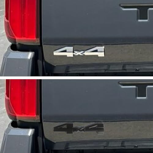 Image of Blackout Emblem Overlays 5Pcs Compatible with Tacoma 2024 2025 2026 ABS Plastic Badge Emblems Overlay 250702 with Strong Adhesive Matte Black