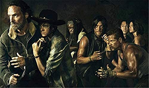MLKLL The Walking Dead Pittura Diamante 5D Pittura Diamante intarsiato a Punto Croce Set Regalo Artigianale(9.8x11.8inch)