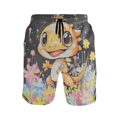 Short de bain extensible à motif dragon barbu idéal pour la plage