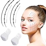 90Pcs Face Lift Tape, Face Tape Lifting Invisible,High Elasticity Instant Face Tape V-Shaped, Facelift Tape for Face Invisible,Hide Double Chin & Facial Wrinkles with 6 FaceLift Lines,Neck Patches