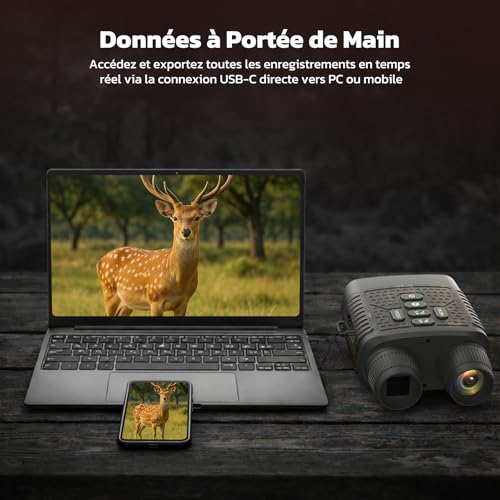 Jumelles de Vision Nocturne 4K 48MP, Zoom 10X, Batterie 5000mAh – vue 7