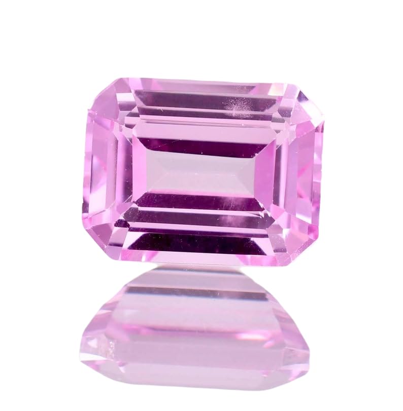 Morganite naturelle 9x12mm forme émeraude la solution idéale pour vos bijoux DIY de qualité