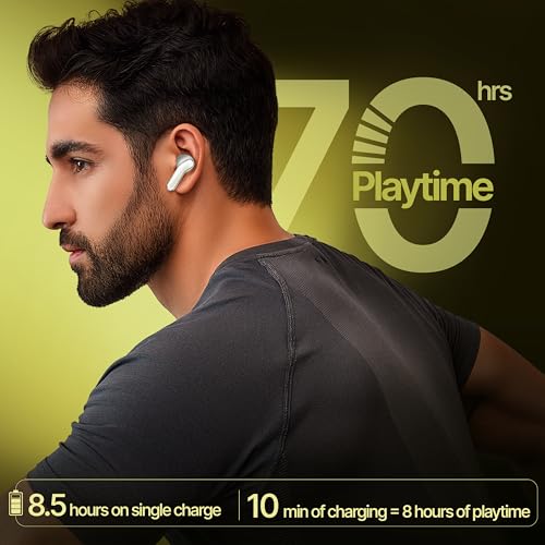Image of Mivi DuoPods Roar (New Launch) 13mm AAC Audio Tech | AI-ENC | Dual Mic | 5.3 Bluetooth Ear Buds | 70Hrs Battery | Fast Charge | IPX4 | Low Latency | Gaming Earbuds