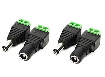 River Fox (2 Set) Screw Fastening Type Male and Female DC Power Plug-Connector (2 Male + 2 Female)