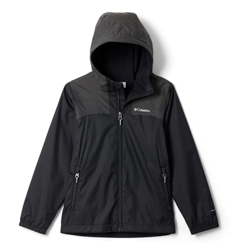 Columbia Youth Boys Rainy Trails III Fleece Lined Jacket, Black, Small