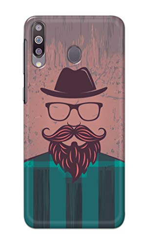 Image of PRINTFIDAA Man Icon with Beard Shirt Hipster Printed Designer Hard Case for Samsung Galaxy M30 / Samsung A40s, SM-M305F / DS Back Cover -(e) RPM1001