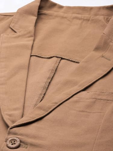 Image of The Indian Garage Co Men Slim Fit Solid Single Breasted Blazers