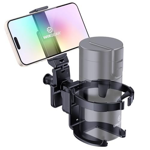 Porte-gobelet universel anti-secousse pour déambulateur et fauteuil avec support smartphone