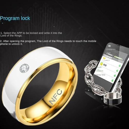 Smart Stainless Steel NFC-Finger Ring for Mobile Phone - Men Creative Wearable Contactless Technology with App Control