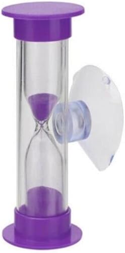 Miniatura 1 de Reloj de arena de cristal de plástico para escritorio, temporizador de ducha para niños, giratorio con ventosa, mini embudo de tiempo (3 minutos,