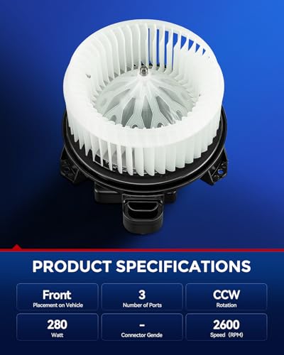 Image of KAX AC Blower Motor Fit for Ram 1500 2014-2018 5.7L 3.6L 3.0T, Wrangler 2014-2017, 1500 Classic 2019-2022 5.7L 3.6L 3.0T 3.0L, Wrangler JK 2018 - HVAC Heater Blower Motor Replaces# 700308