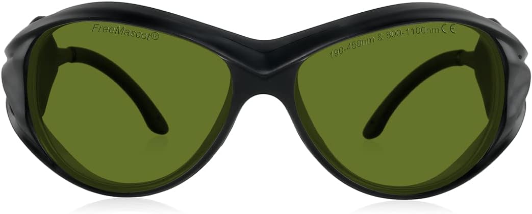 FreeMascot Professional OD 8+ 190nm-450nm / 800nm-1100nm Wavelength Laser Safety Glasses