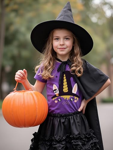 Image of Mrocioa Toddler Boy Girl Pumpkin Face Halloween T-Shirt Short Sleeve Tops