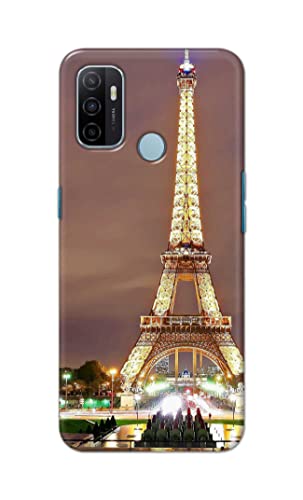 Image of PRINTFIDAA Lovers Famous Place Eiffel Tower in Paris Printed Designer Hard Case for Oppo A32 / Oppo A33 Back Cover -(e) RPM1009