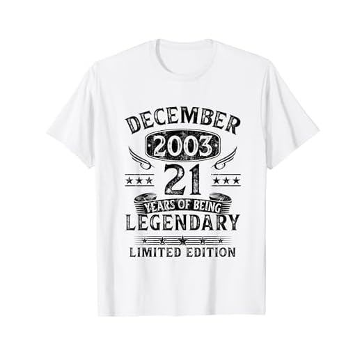 Regalo 21 Años Hombre Mujer Fabricado En Diciembre 2003 Camiseta