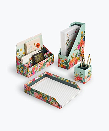 Rifle Paper Wrapped Desk Garden Party Bundle with Desk Organizer,