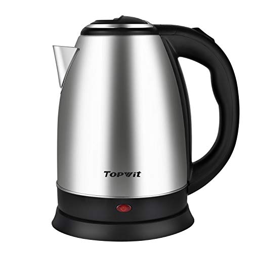 Topwit Electric Kettle Water Heater Boiler, Stainless Steel Cordless Tea Kettle 2 Liter with Fast Boil, Auto Shut-Off and Boil Dry Protection
