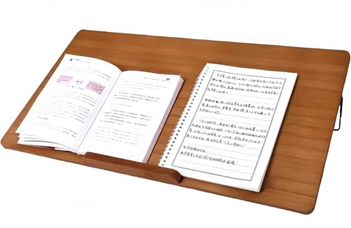 MiluFox 学習デスク、傾斜台、スタンド式、コンパクト設計、二段式、軽量、折りたたみ式、大型サイズ、角度調節可能、高さ調節可能、多機能、絵画、学習、筆記、製図、オフィス、在宅勤務、収納しやすい、リビング、学校、オフィス、家庭、寝室、寮に最適 (ミディア