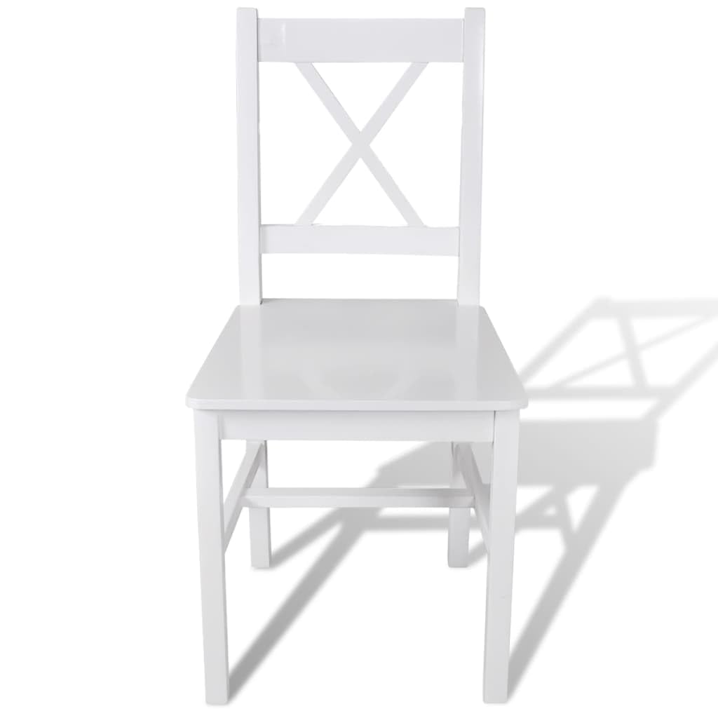 vidaXL 6X Sillas de Comedor Madera Blancas Asiento Banco Sillón Mueble Cocina
