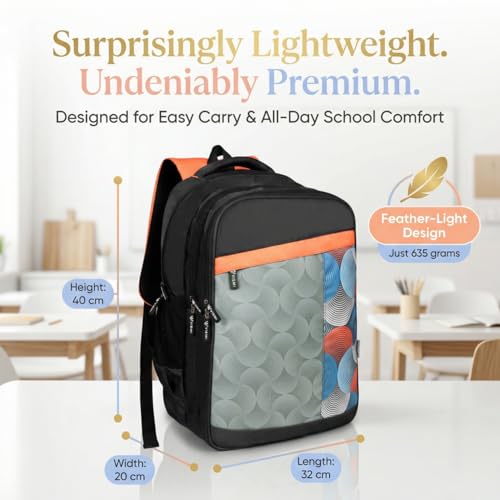 Image of VISMIINTREND School Bags for Girls & Boys 11-12, 13-14 Years, 12+ Years Old, Water Resistant, Laptop Casual Travel College School Backpack for Boys /Girls | Birthday /Rakhi Gifts