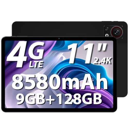 DOOGEE T30SE Tablet 11 Zoll 9GB RAM +128GB ROM(2TB TF) 2.4K IPS Großes Display Android Tablet mit SIM Card Slot, 8580mAh Akku Dual 4G LTE 5G WiFi, 13MP+5MP Kamera, Octa-Core, OTG/Widevine L1/ Face ID