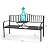 BODIOO Outdoor Metal Garden Bench 59" Patio Bench with Built in Table Park Bench, Outside Bench Weather Proof Front Porch Bench, 500lbs, Gray