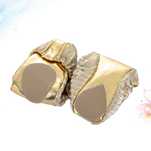 HEALLILY 1 par de sapatilhas de balé com lantejoulas douradas sapatilhas de balé sapatilhas de dança