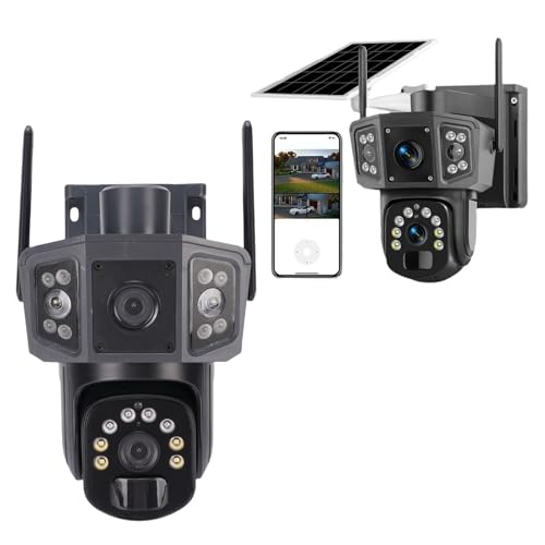 El Mejor Listado de Camaras de Vigilancia Ip comprados en linea. 39 HURRISE Cámaras de Seguridad 4K, WiFi Solar Cámara Vigilancia Exterior Inalámbrica, Cámara IP Seguridad Exterior Batería 8000 mAh 8W, Sin Cable Nocturna Color, Detección PIR