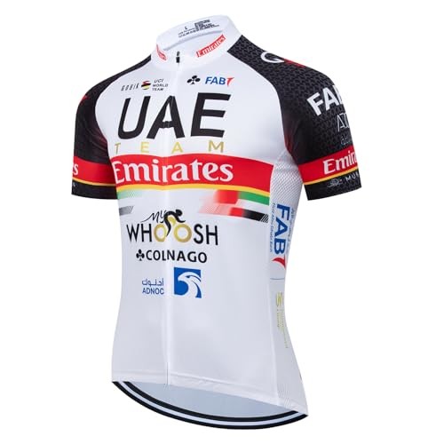 Men's Cycling Bike Jersey Short Sleeve Biking Shirt with 3 Rear Pockets + Zipper Pocket Breathable Quick Dry Bicycle Jersey (5,X-Large)