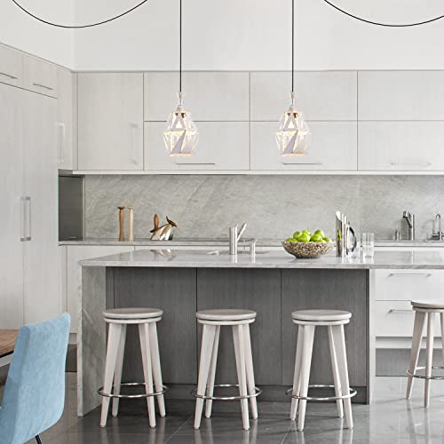 LBTSMUK Farmhouse Plug in Pendant Light with ON/Off Dimmer Switch Retro Sawg Hanging Lighting with 18ft Cord Mid Century Hanging Lamp for Kithcen Island, Dining Room, Bedroom, Entry, Hallway - Image 3