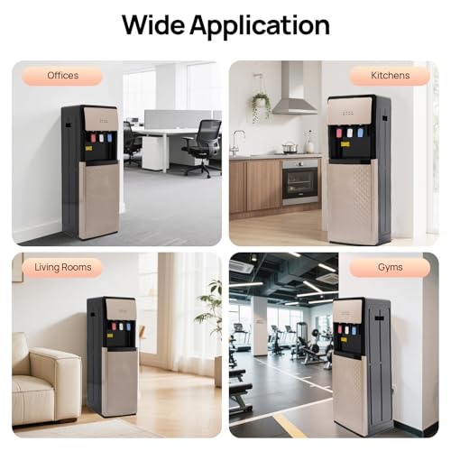Image of Bottom Loading Water Cooler Dispenser for 3 Temperature Settings,Hot & Cold Standing Water Dispenser with Multiple Safety Features,Water Cooler for Home,Office,Apartment