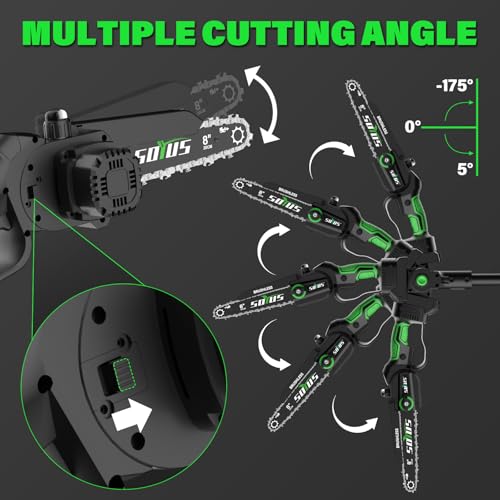Image of SOYUS 2-IN-1 Cordless Pole Saw & 8-Inch Mini Chainsaw with 2x 3.0Ah Battery