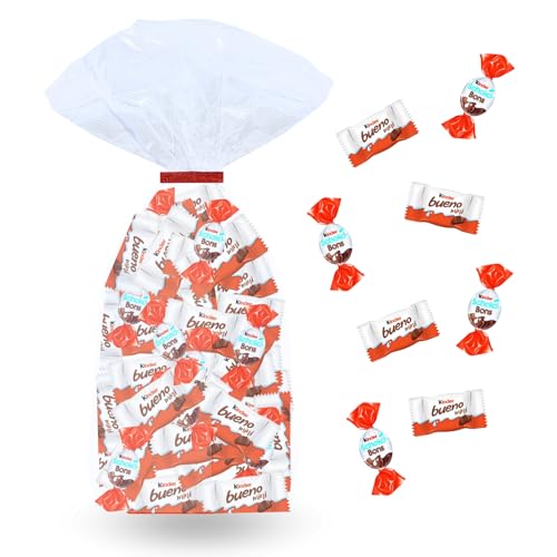 KINDER Schokobons et Mini Bueno | Assortiment de 60 Bonbons au Chocolat | Sachet de bonbons chocolatés à Offrir ou à Partager