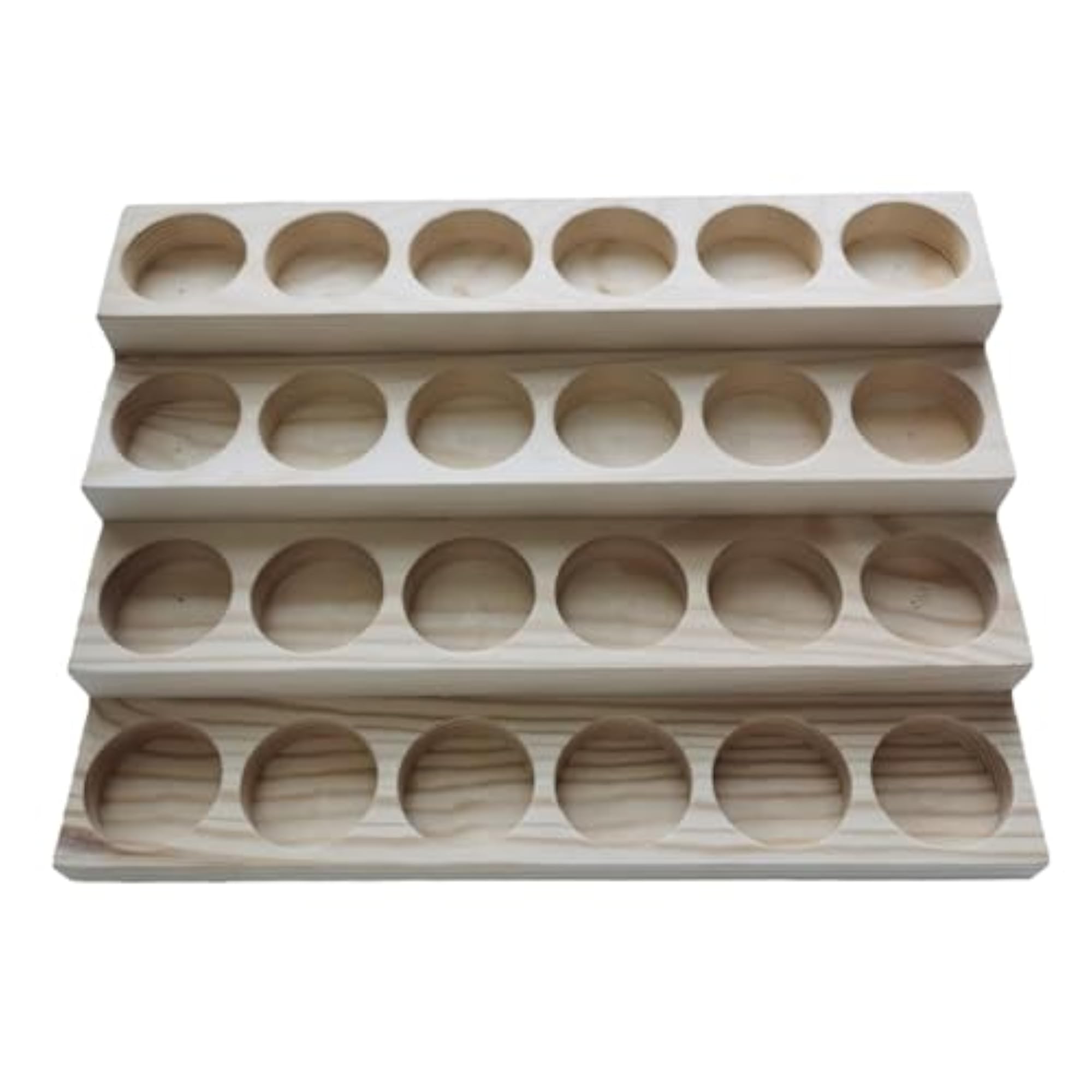 Wooden Essential Oil Display Stand with 24 Slots