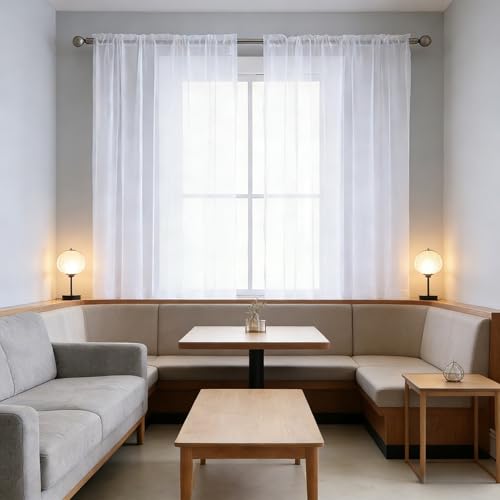 Visillos dormitorio 162 x 130 cm cortinas translucidas habitación 2