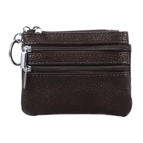 DIKACA Kleine Damen Geldbörse mit Schlüsselring Handgefertigte...