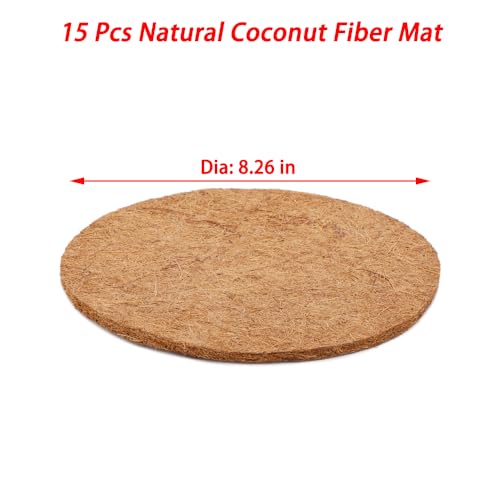 Image of VTurboWay 15 Pcs Bird Nesting Pads Parrot Natural Coconut Fiber Mat Breeding Eggs Mat for Bird Pigeon Parrot Finch Chicken