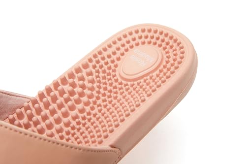 Vegan Leather Reflexology Massage Slippers - Indoor Sandals - Acupressure Footbed - Arch Support - Shock Absorbing Sole - Pain Relief & Relaxation for Flat Feet - Fallen Arches - size 72