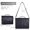 Estarer Mens PU Leather Briefcase 15.6" Laptop Satchel Messenger Shoulder Bag for Work Office - Gifts for Him #5