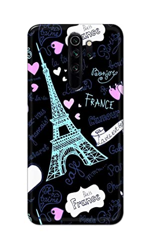 Image of PRINTFIDAA Lovers Famous Place Eiffel Tower in Paris Printed Designer Hard Back Case Cover for Xiaomi Redmi Note 8 Pro -(RP) MVN1003