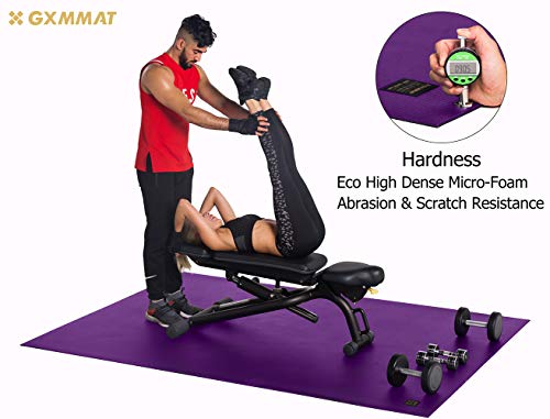 GXMMAT Extra Large Exercise Mat 6'x8'x7mm, Thick Workout Mats for Home Gym Flooring, High Density Non-Slip Durable Cardio Mat, Shoe Friendly, Great for Plyo, MMA, Jump Rope, Stretch, Fitness