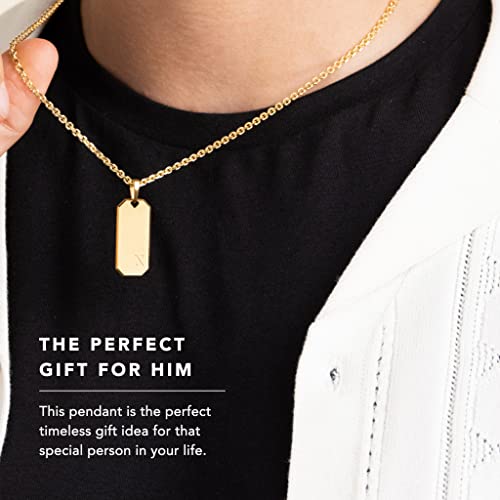Jaxxon Beverly Pendant Necklace | 14K Gold Bonded Over 925 Sterling Silver Chain Necklace For Men - Gold, 24 Inch #TOP6