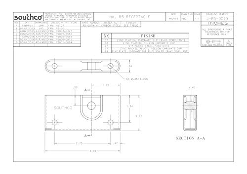 Image of Southco Heavy Duty Roto Lock Kit - Concealed Panel Fastening Draw Latch - R5-0074-07 & R5-0079-07