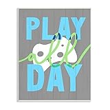 Stupell Industries Play All Day Phrase Rustic Video Game Controller