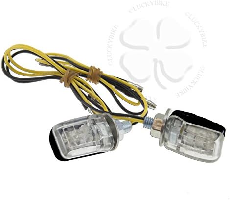 Micro Stalk LED Signal Universal Light Motorcycle Stem Clear Black Blinker
