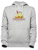 Luxogo El Jefes Taqueria Unisexo Gris Sudadera con Capucha Hombre Mujer Unisex Grey Hoodie Men's Women's