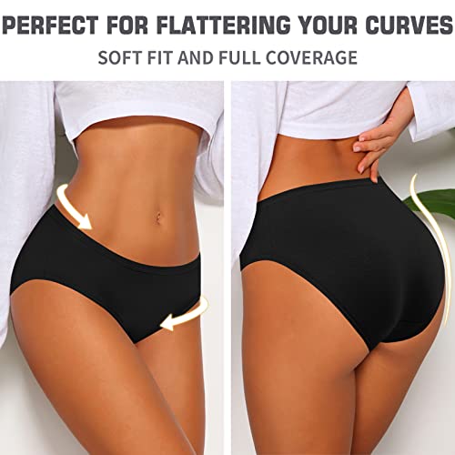 CULAYII Cotton underwear for Women Seamless Womens Bikini Panties spandex Durable Elastic Cool Hipster panty for women 10 Pack(Size XL)