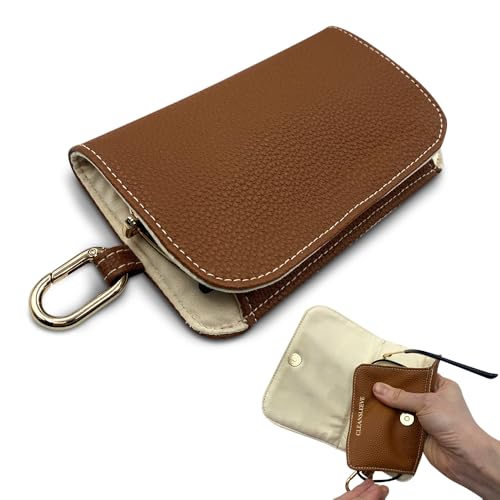 Chrome Cherry CleanSleeve Soft Eyewear Case with Integrated Microfiber Cloth Slim Scratch Protection Pouch for Most Eyeglasses & Non-Curved Sunglasses Lightweight Sleeve with Clip (Not a Hard Case)