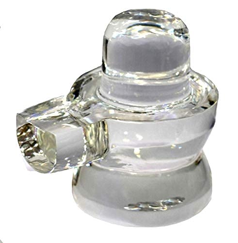 Radhna Indian Traditional Religious Idol Sphatic Crystal Stone Shivling 2 Inch,Pure Natural Sphatik Crystal Divine Shiva Lingham(40 gm) | Puja Item